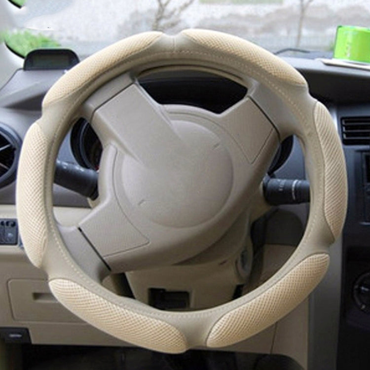 Sandwich Steering Wheel Cover, Red and white glue#38cm, Black and white glue#38cm, Grey and white glue#38cm, Beige and white glue#38cm