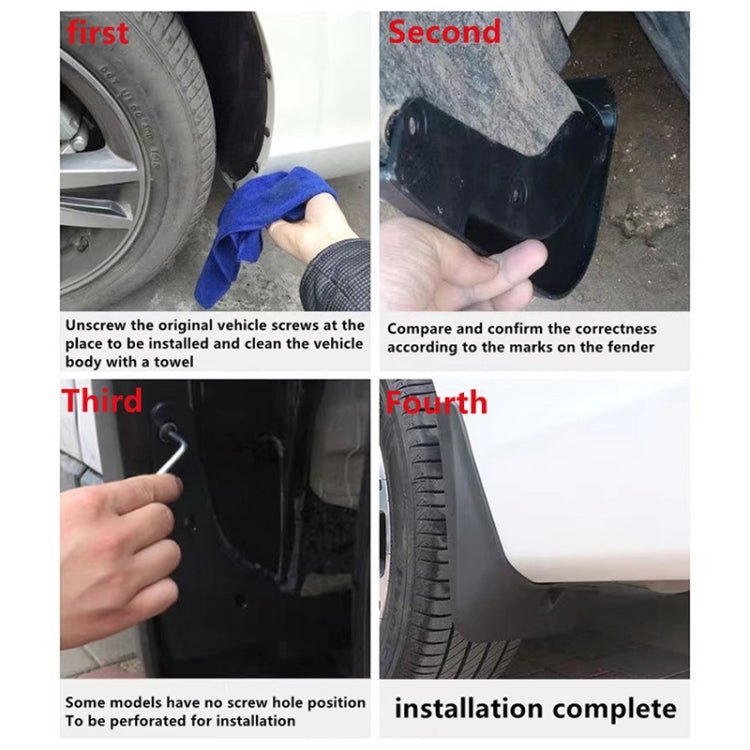For Corolla Cross 2020 4pcs/Set Car Auto Soft Plastic Splash Flaps Fender Guard