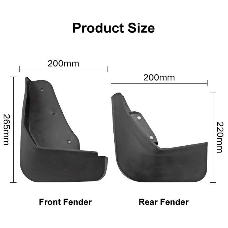 For Ford Ecosport 2013-2017 4pcs/Set Car Auto Soft Plastic Splash Flaps Fender Guard