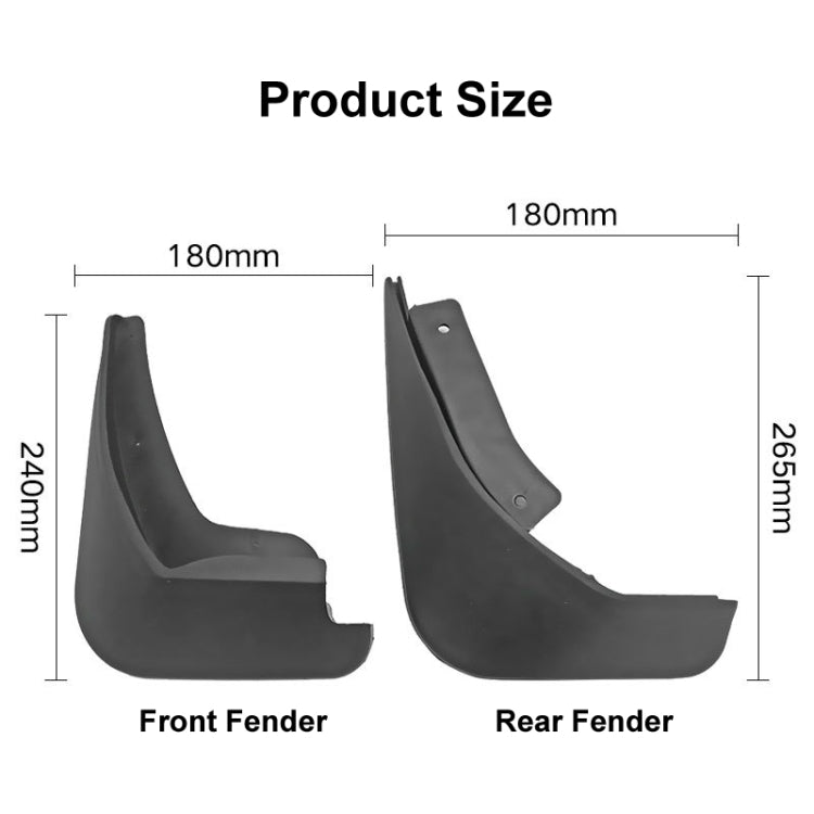 For Ford Fiesta 2013-2017 4pcs/Set Car Auto Soft Plastic Splash Flaps Fender Guard