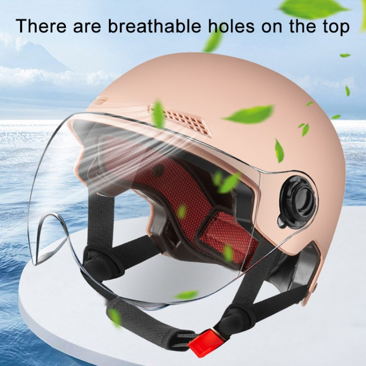 BY-1292 Unisex Motorcycle Frosted Protective Short Mirror Half Helmet