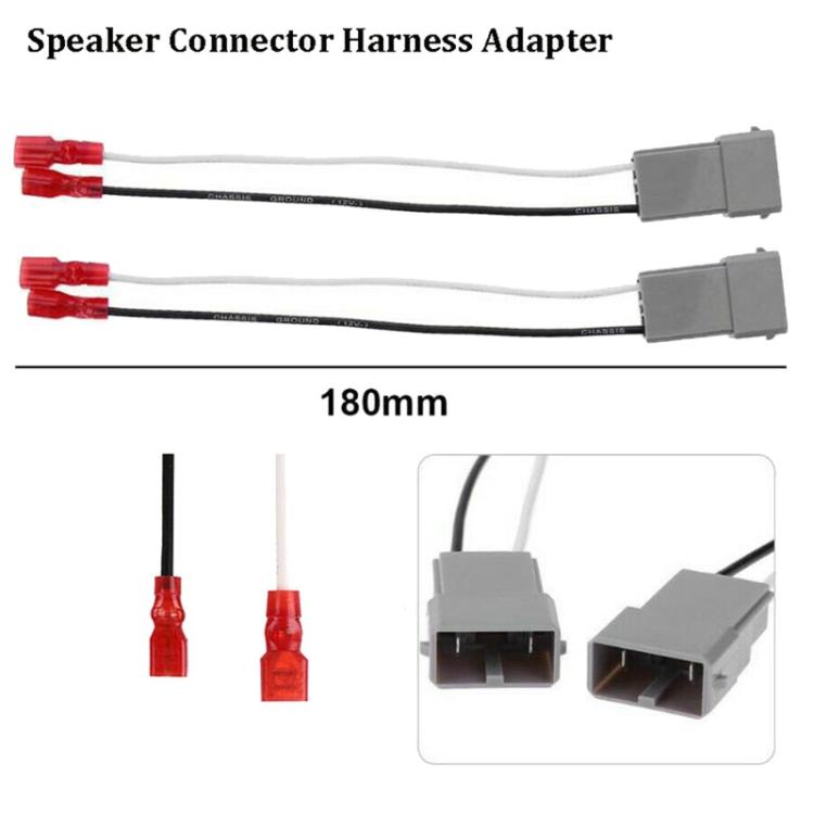 2pcs Speaker Wire Harness Adapter Audio Connector Cable for Honda Accord