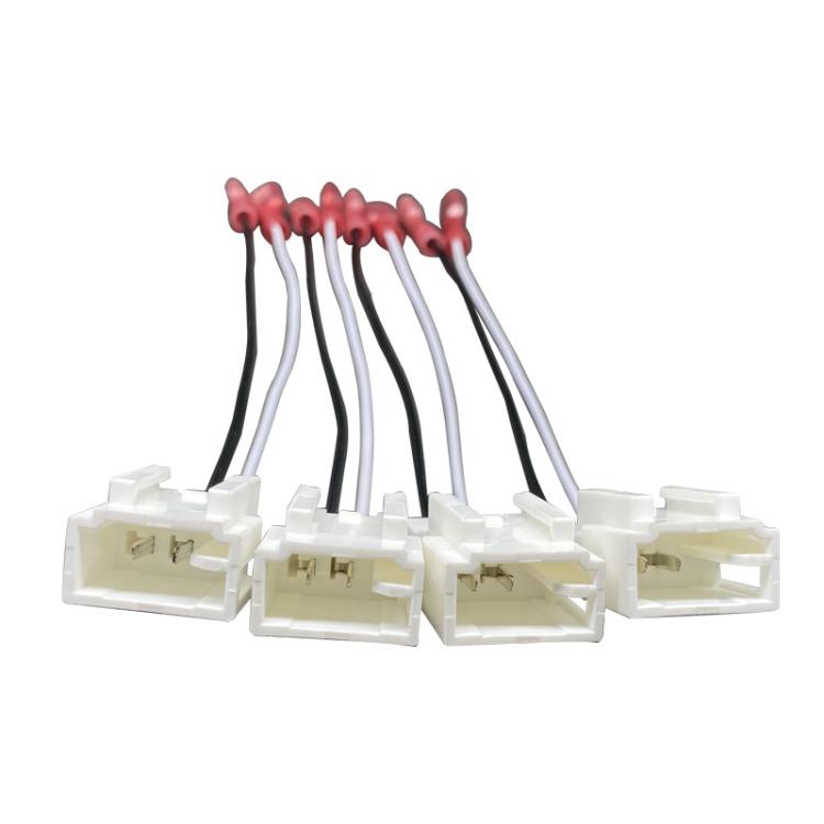 4pcs Car Audio Conversion Harness Connector Subwoofer Speaker Wiring Adapter for Toyota / Mitsubishi / Subaru