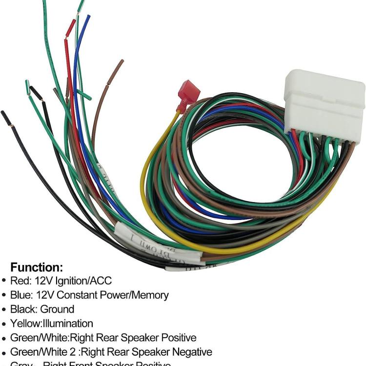 Radio Wiring Harness Stereo Connector with Amplifier Bypass for LEXUS IS300 2001-2005
