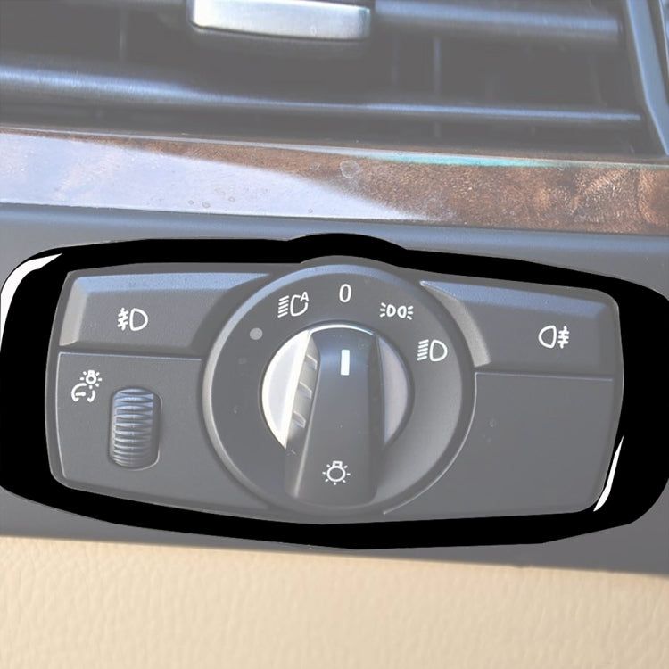 Car Headlight Switch Frame Decorative Sticker for BMW 2008-2013 X5 E70 / X6 E71 / 5 Series E60 2008-2010, Left and Right Drive Universal