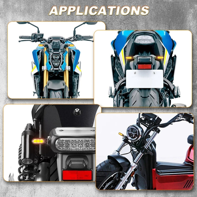 2pcs 12V 3LEDs Motorcycle Mini Water Turn Signal Light