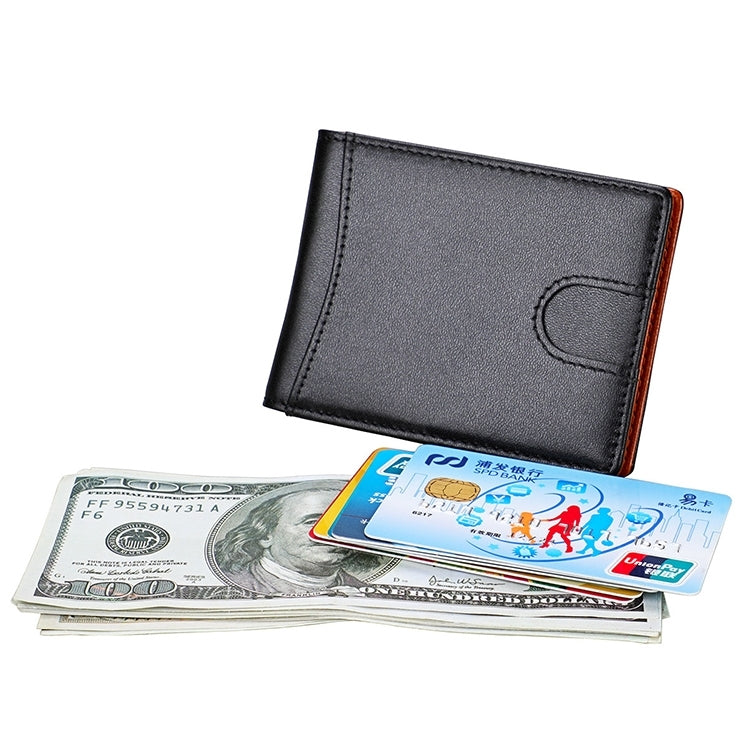 9602 Antimagnetic RFID Mini Crazy Horse Texture Leather Wallet Billfold