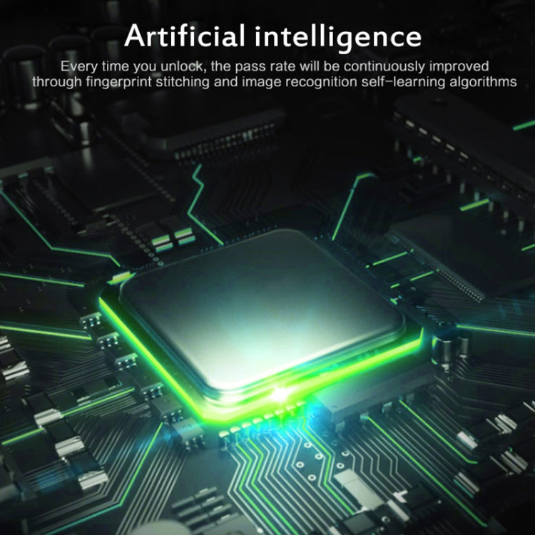 T22F Micro USB Charging Zinc Alloy Smart Bilateral Open Fingerprint Drawer Lock File Cabinet Lock