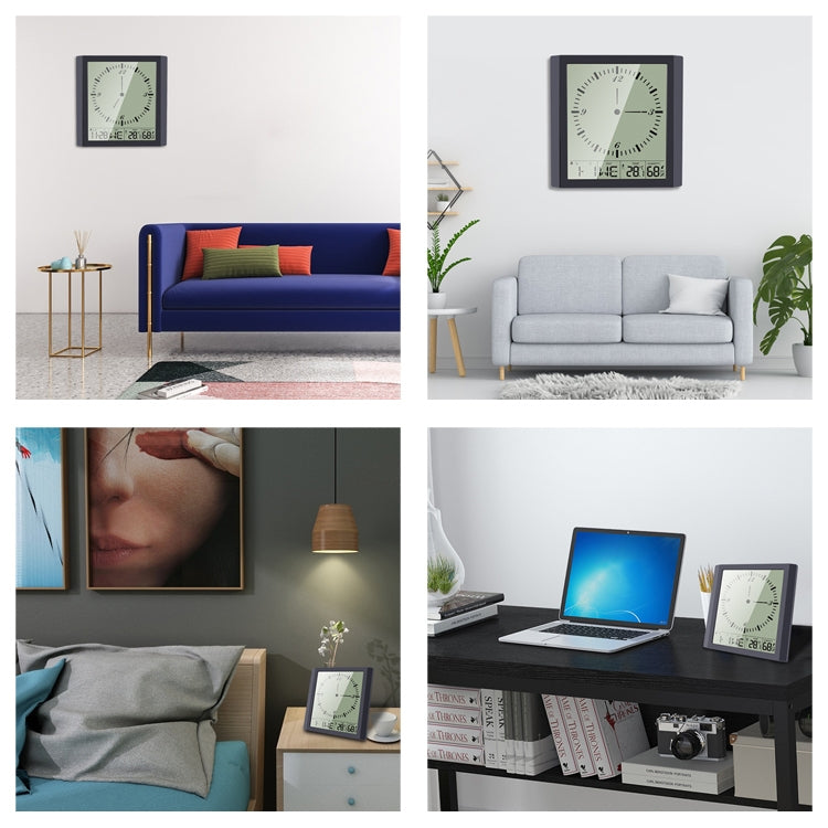 TS-8675 Multifunction Large Screen Clock Household Creative Thermometer Hygrometer