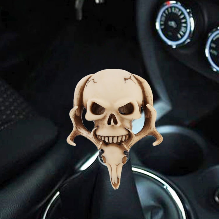 Universal Vehicle Car Creative Skull Double Heads Shaped Shifter Cover Manual Automatic Gear Shift Knob