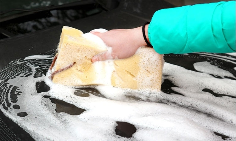 Car Care Wear-resistant Brown Soft Sponge Car Wash Cleaning Pad(Yellow)