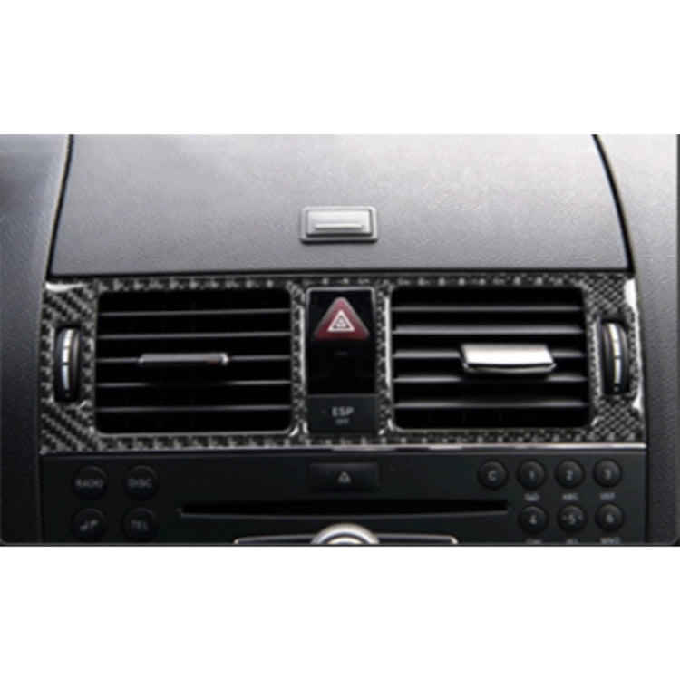 Car Dashboard Air Conditioning Frame Carbon Fiber Decorative Sticker for Mercedes-Benz W204 2007-2013
