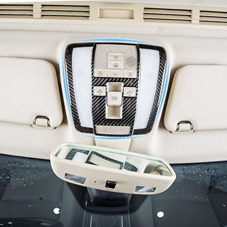 3 PCS Car Front Dome Light Panel Carbon Fiber Decorative Sticker for Mercedes-Benz W204 2007-2013