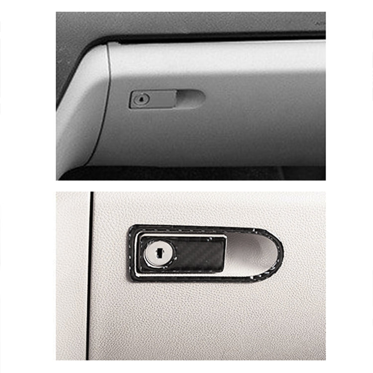 2 PCS Car Passenger Seat Storage Box Handle Carbon Fiber Decorative Sticker for Mercedes-Benz W204 2007-2013