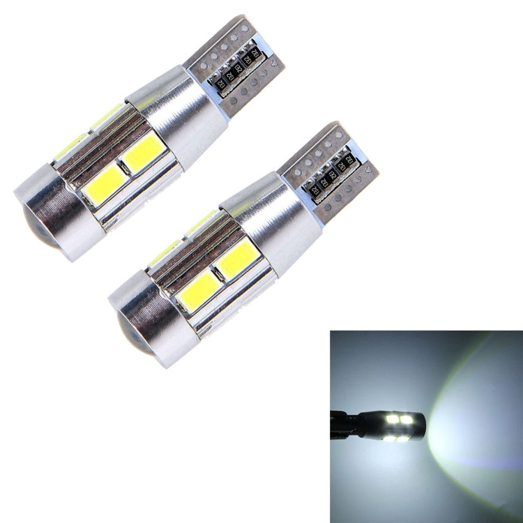 2 PCS T10 6W 10 SMD 5630 LED Error-Free Canbus Car Clearance Lights Lamp, DC 12V
