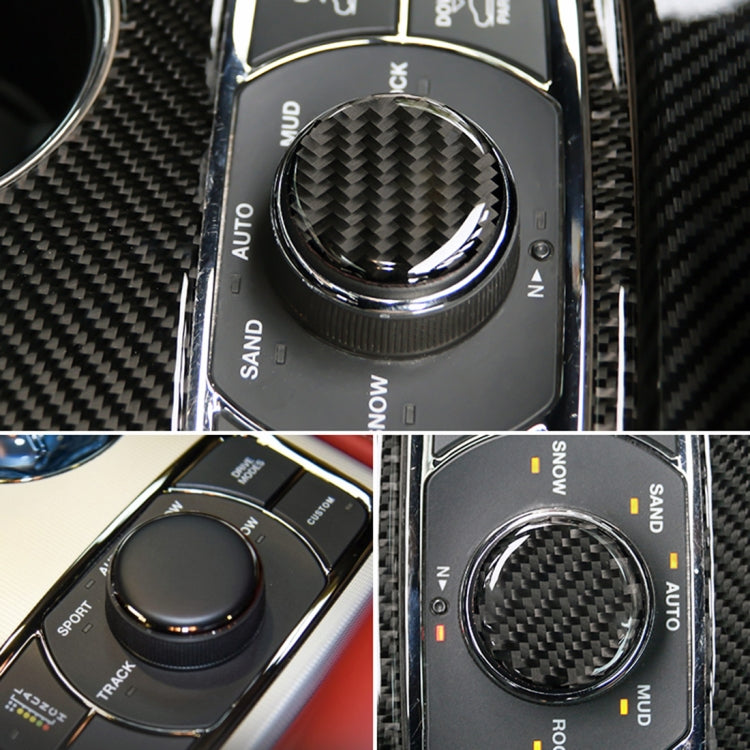 Car Water Cup Rotate Button Panel Carbon Fiber Decorative Sticker for Jeep Grand Cherokee 2014-2018