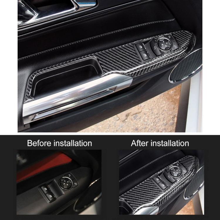 4 PCS Car Door Lift Window Regulator Button Decorative Sticker for Ford Mustang 2015-2020