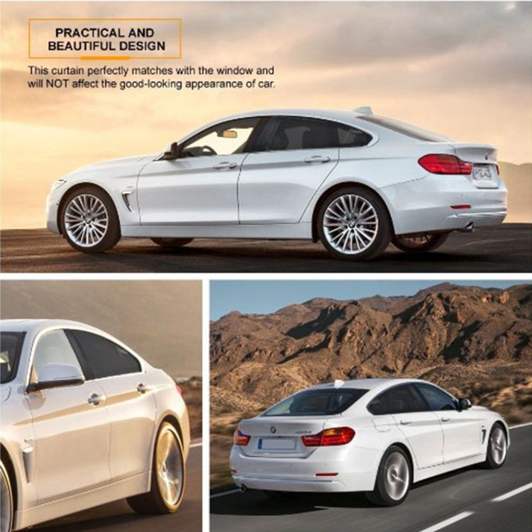 2 PCS Car Shade Block Car Sun Block Window Gauze Shading Net Side Blocking Cover Sun Net Sandbags Side Window Sunshade Cover, Size: 92*54cm