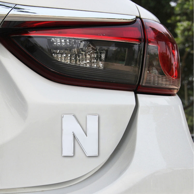 Car Vehicle Badge Emblem 3D English Letter Self-adhesive Sticker Decal, Size: 4.5*4.5*0.5cm, C, N
