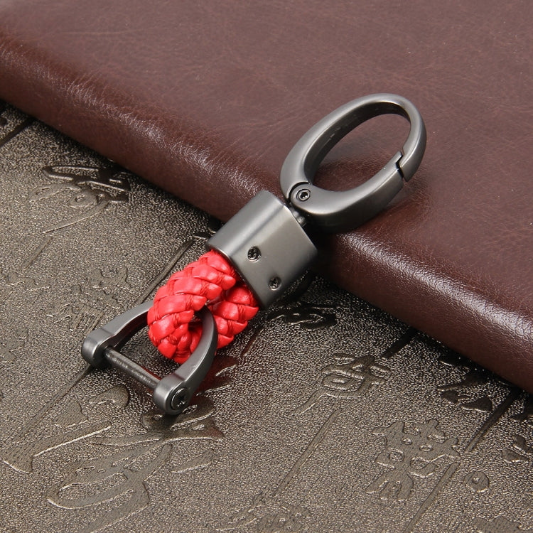 Weaving Band Metal Car Key Ring Braided Belt Key Chain
