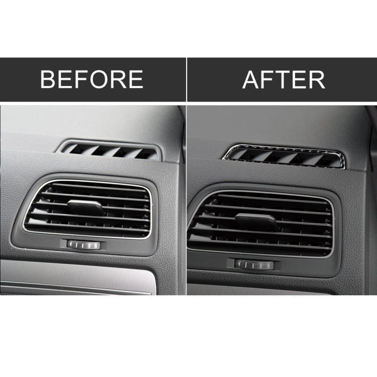 Car Carbon Fiber Air Outlet Decorative Sticker for Volkswagen Golf 7 2013-2017, Left Drive