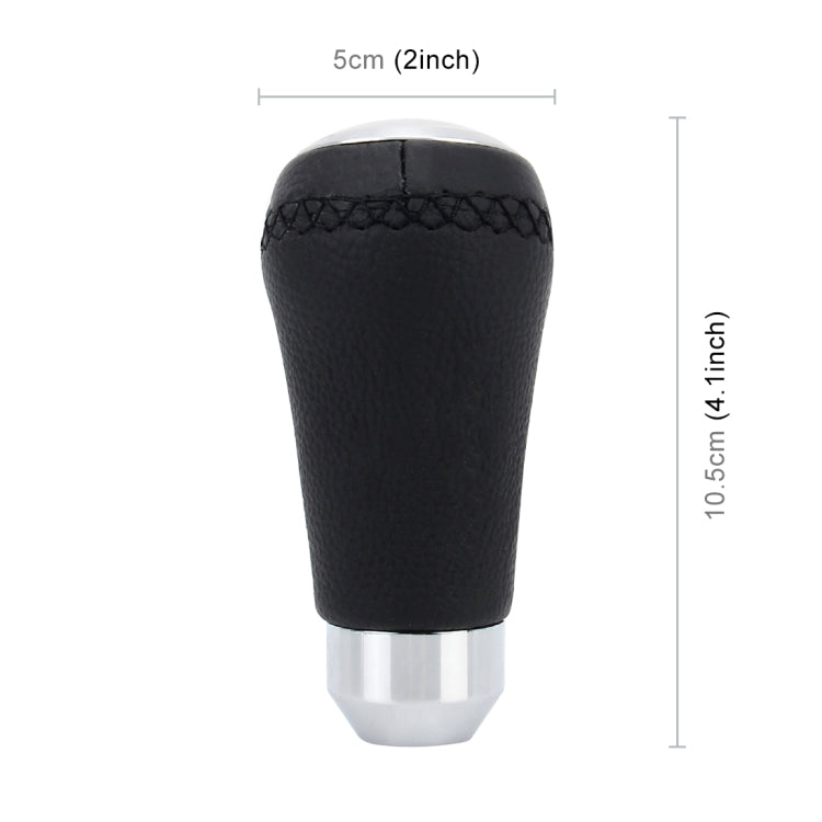 Universal Car Modified Shifter Black Leather Lever Manual 5-Speed Gear Shift Knob, 5-Speed Gear Shift Knob