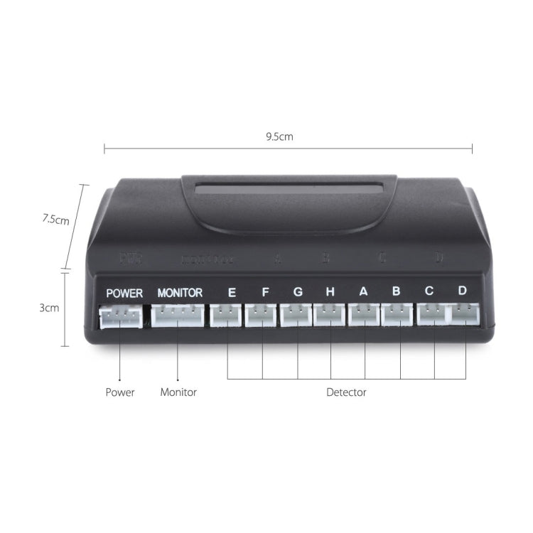 PZ-300-6 Car Parking Reversing Buzzer and LED Sensors Parking Alarm Assistance System with 6 Rear Radar, with 6 Rear Radar