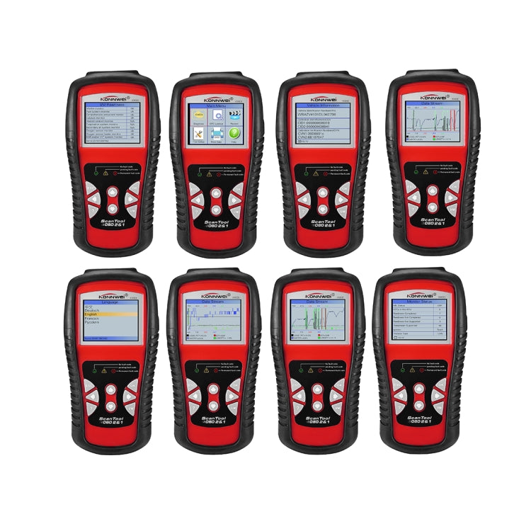 KONNWEI KW830 OBDII / CAN Car Auto Diagnostic Scan Tools Auto Scan Adapter Scan Tool Supports 8 Languages and 6 Protocols (Can Also Detect Battery and Voltage, Only Detect 12V Gasoline Car)