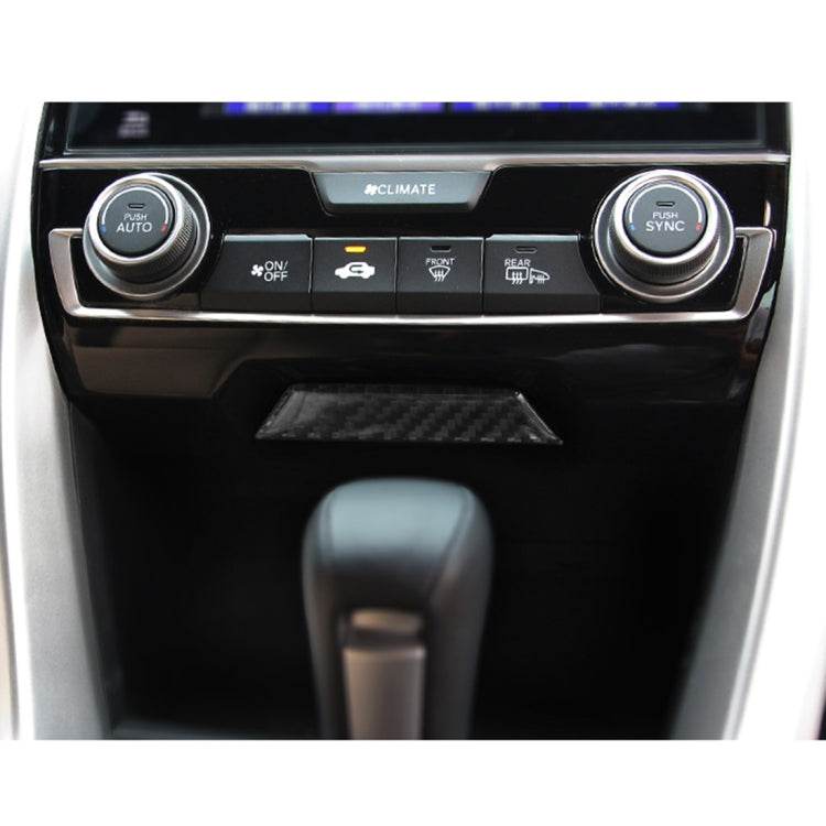 Carbon Fiber Trim Central Control Gears Shift Panel Decorative Sticker for Honda Civic 10th Gen 2016-2019