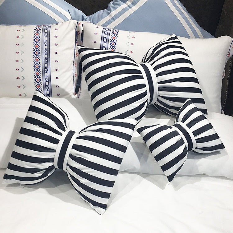 Classical Stripe Bowknot Style Breathable Car Waist Pillow Back Cushion, Size: 35*45cm