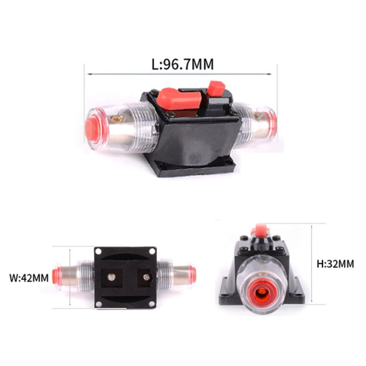 DC 12-24V Car Circuit Breaker Stereo Audio Fuse Holder Insurance 60A Fuse