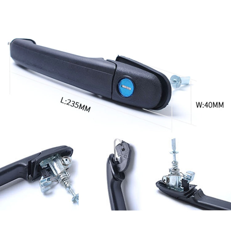 Car Front Door handle 6N0837207C, 66N0837207D + 2 Keys for Volkswagen Polo 1994-2001