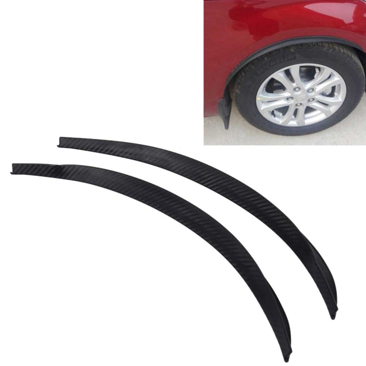 2 PCS 54cm Car Stickers Rubber Large Round Arc Strips Universal Fender Flares Wheel Eyebrow Decal Sticker Eyebrow Car-covers Black Striped Round Arc Strips