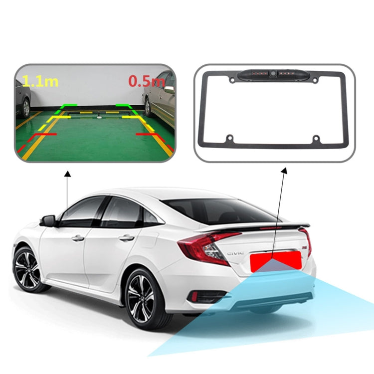 PZ422 America Car License Plate Frame 120 Degree Rear View Camera