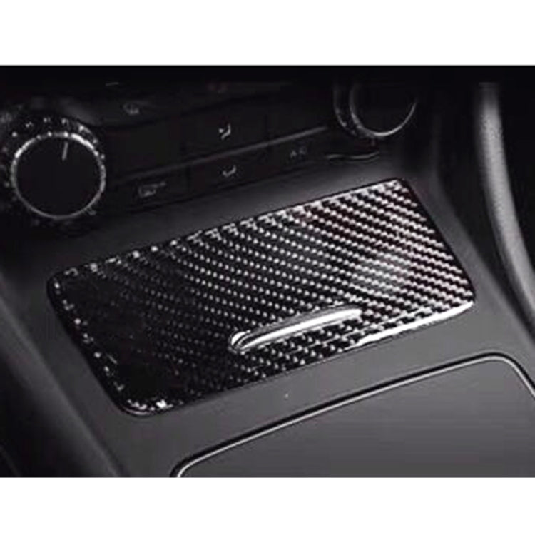 Car Carbon Fiber Ashtray Panel Decorative Sticker for Mercedes-Benz GLA 2015-2018
