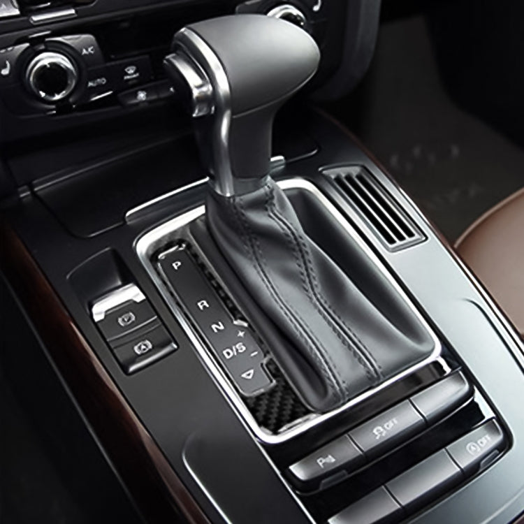 Car Carbon Fiber Gear Panel Decorative Sticker for Audi A4L / A5 / Q5 2009-2016
