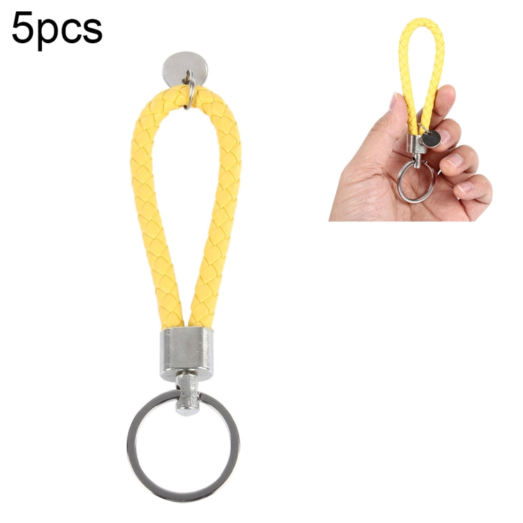 5pcs Car Key Ring Holder With Leather Strip, Car Key Ring Holder(Orange), Car Key Ring Holder(Pink), Car Key Ring Holder(White), Car Key Ring Holder(Yellow)