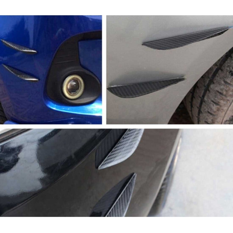 6 PCS Universal Carbon Fiber Style Car Front Bumper Body Spoiler Lip Splitter Protector Bar Strip Guard Sticker