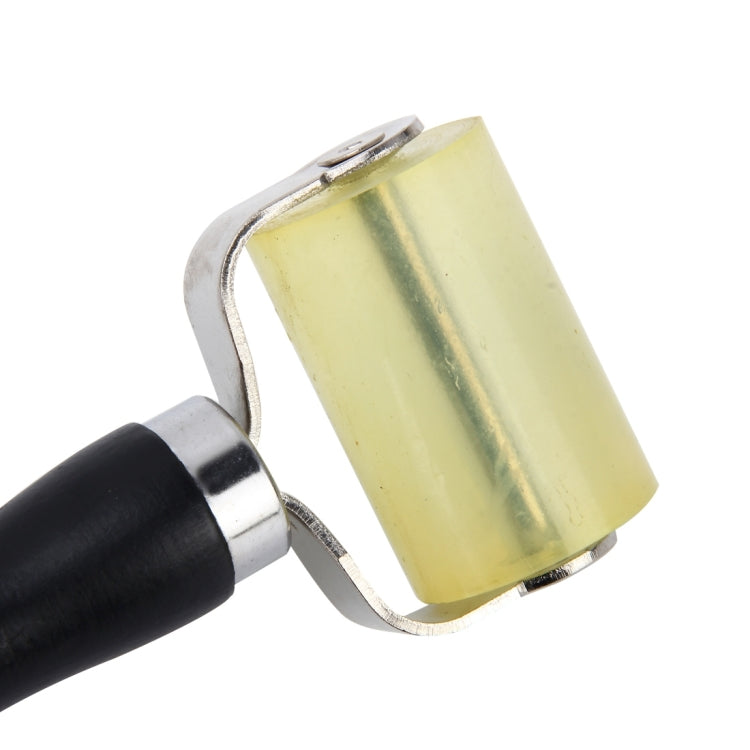 Car Auto Body Surface Window Wrapping Film Yellow Rubber Roller Scraper Sticker Tool with Black Wrapping Rubber Handle(Big Size)