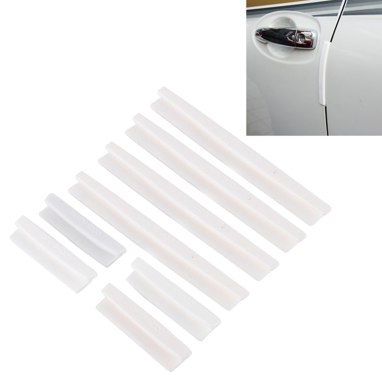 FR JG-031 8 PCS Rubber Car Side Door Edge Protection Guards Cover Trims Stickers