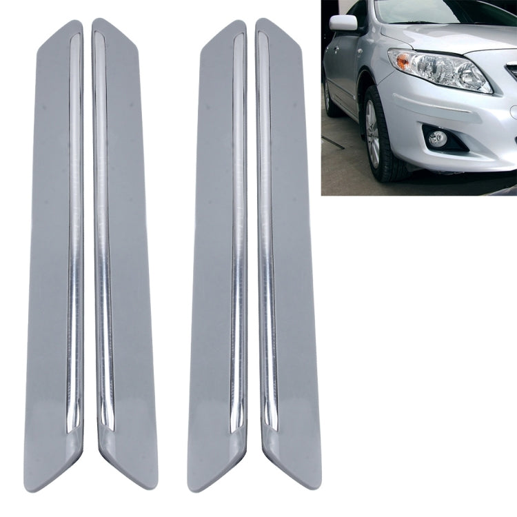 4 PCS Universal Car Auto Plastic Wrap Rubber Front Rear Body Bumper Guard Protector Strip Sticker