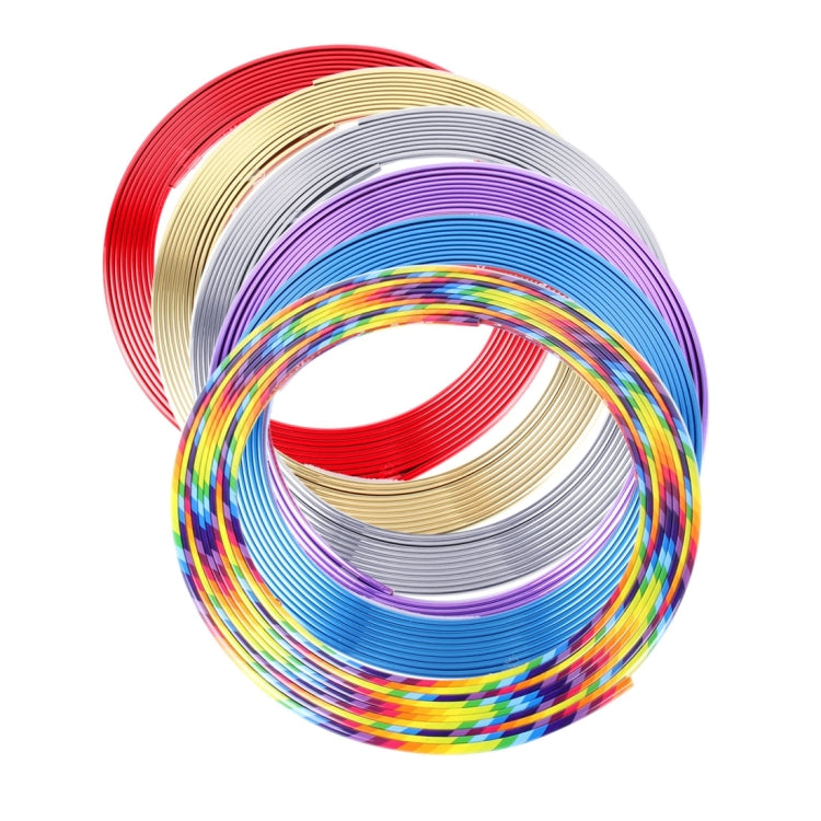 Universal Decorative Scratchproof Stickup 8M Flexible Car Wheel Hub TRIM Mouldings Shining Decoration Strip