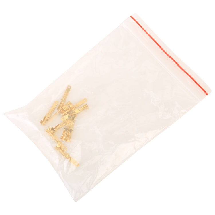 100 PCS 2.8mm Terminal Male Speaker Cable Spade Plug Connector Gold Plated Copper Speaker Cable