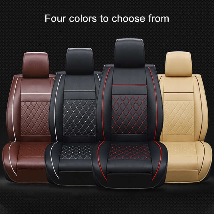 Car Leather Full Coverage Seat Cushion Cover, Luxury Version,Only One Front Seat