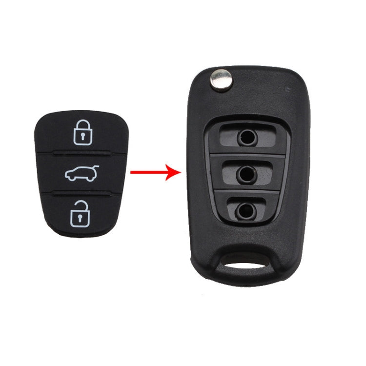Replacement 3 Buttons Silicone Pad for Hyundai / Kia Car Key Shell, without Battery