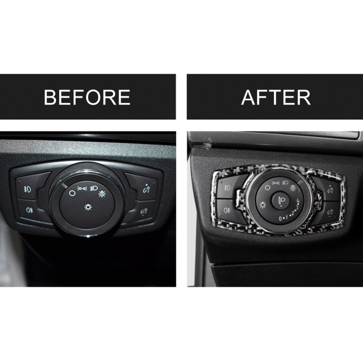 Car Carbon Fiber Headlight Adjustment Frame Decorative Sticker for Ford New Mondeo