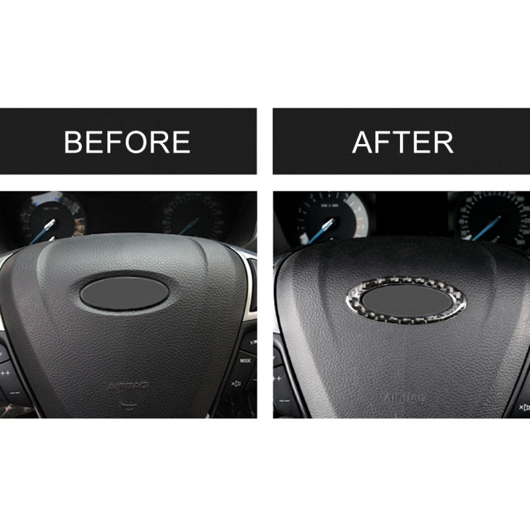 Car Carbon Fiber Steering Wheel Frame Decorative Sticker for Ford New Mondeo 2013-2019