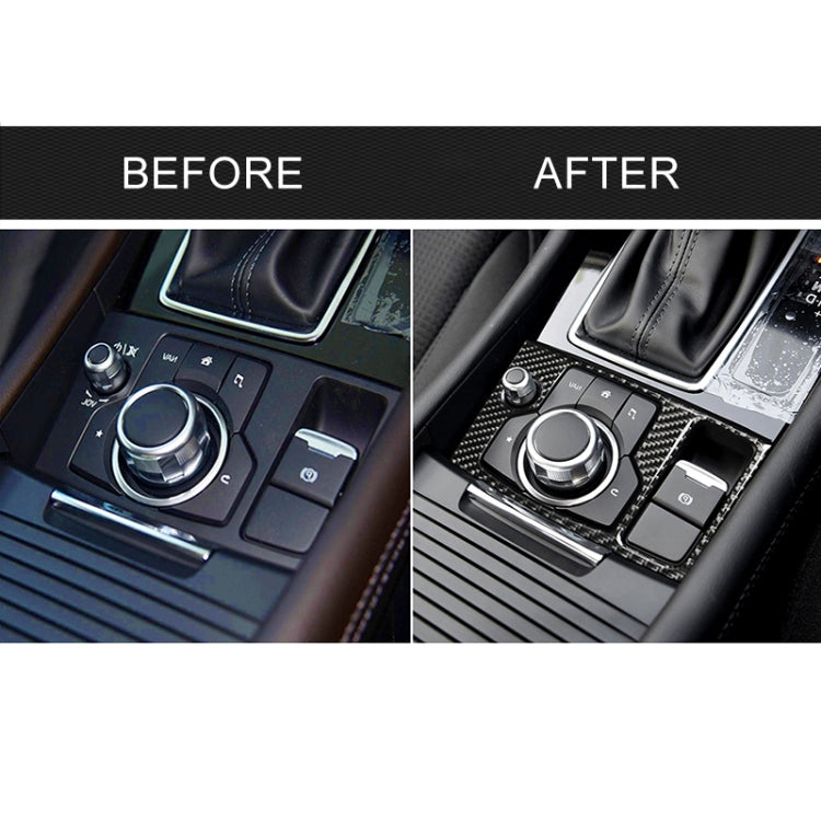 Car Carbon Fiber Right Drive Multimedia Frame B Decorative Sticker for Mazda Axela 2017-2018