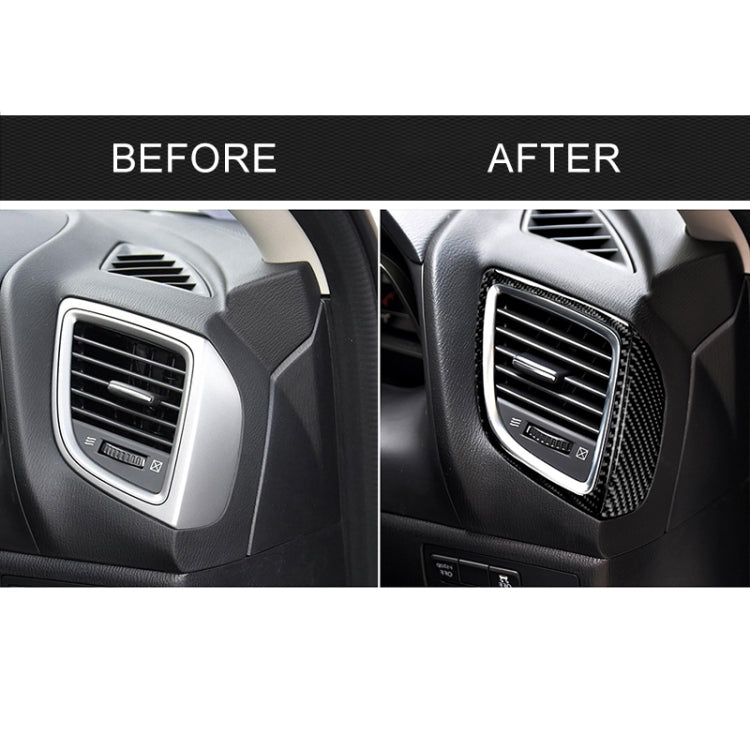 Car Carbon Fiber Right and Left Air Outlet Decorative Sticker for Mazda Axela 2014 / 2017-2018