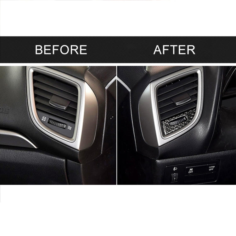Car Carbon Fiber Air Conditioning Air Outlet Adjustment Frame Decorative Sticker for Mazda Axela 2014 / 2017-2018